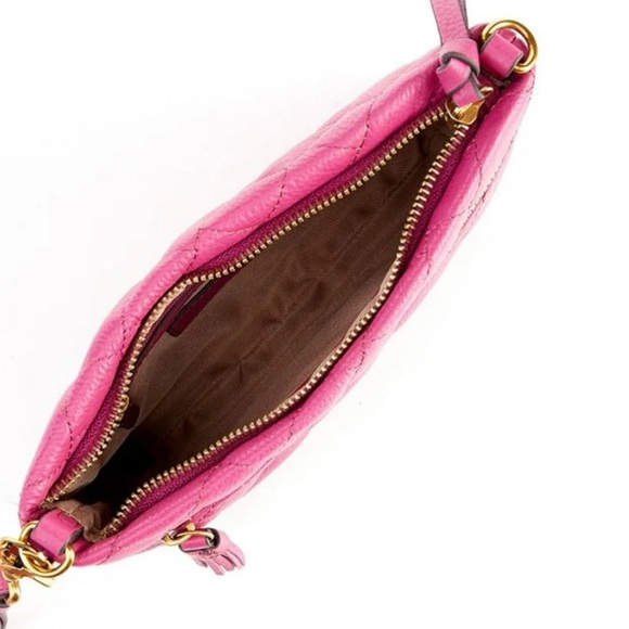 NWT Antonio Melani Casey Pink Quilted Crossbody Bag - Picture 4 of 8